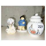WEDGWOOD PETER RABBIT JAR W/ LID, B. POTTERY LADY