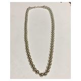 STERLING NECKLACE ROUND BEADS .09290 OZT