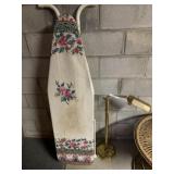 IRONING BOARD AND BRASS FLOOR LAMP