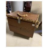 WOOD TRUCK W/ ROBE TRIM ON WHEELS