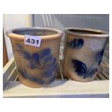 2 CROCKS BLUE/GRAY WESTER WARD GREENSBOROUGH