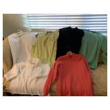 WHITE 3/4 SLEEVE SWEATER, A