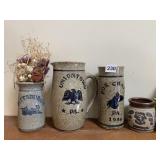 UNIONTOWN PITCHER, FOX CHAPEL CROCK 1984, ETC.