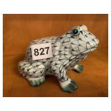 HAND PAINTED PORCELAIN FROG