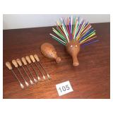 TEAK DENMARK TOOTHPICK HOLDER