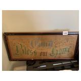 GOD BLESS OUR HOME 10" X 22" ANTIQUE FRAME