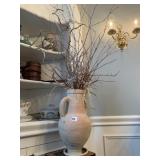 PITCHER POTTERY W/ DRIED FLOWERS