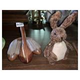 WOOD SWAN, LEATHER BUNNY, ETC.