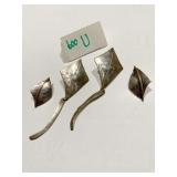 STERLING EARRINGS KITE DESIGN 0.2825OZT