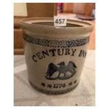 CENTURY INN SIGNED CROCK