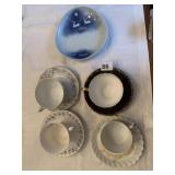 4 CUPS/SAUCERS HAVILAND, AINSLEY, GERMAN, ETC.