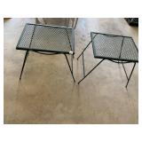 2 IRON TABLES GREEN