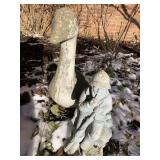 LARGE CEMENT GOOD AND FISHERMAN