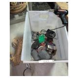 ROPE, STEEL WOOL, SAUDER GUN