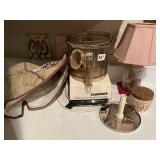 CUISINART FOOD PROCESSOR, MASON JAR LAMP