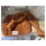 TEAK TRAY, SERVING DISH
