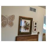 FLOWERS IN VASE UNDER GLASS