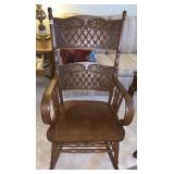 OAK PRESSED BACK ROCKER