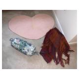 SCARF, HEART RUG, PILLOW