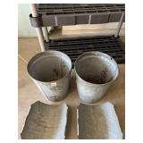 2 GALV. BUCKET AND 2 POUR OUT PANELS