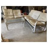 PATIO GLIDERS 2 W/ GLASS TOP TABLE