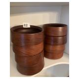 8 TEAK DANSK SALAD BOWLS