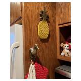 BRASS HOOK, PINEAPPLE, MONKEY