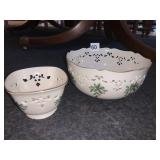 LENOX 2 SERVING DISHES