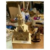 CHURCH BUILDING W/ ROCKING HORSE