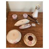 HAIR RECEIVER HAND PAINTED PRUSSIA, HAT PIN