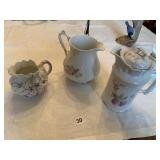 C.T. GERMANY PITCHER, CREAMER BROKEN ON TOP