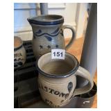 EASTON PA MUG, CREAM PITCHER BLUE/GRAY