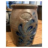 SALT GLAZED GREENSBORO BLUE DECORATION SIGNED