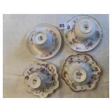 4 TEACUPS SALISBURY BONE CHINA ENGLAND W/ STAR OF