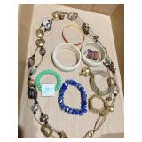 SALISBURY PEWTER EDGED FLOWER VASE AND OTHER