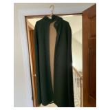 GREEN WOOL CAPE