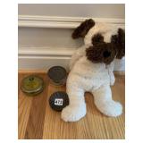 SALVE TIN, GLASS JAR, DOG