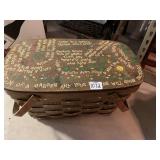 HAND PAINTED PICNIC BASKET