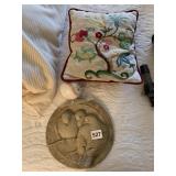 BIRD PLAQUE, PILLOW