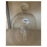 GLASS COVERED DOME FOR CAKE PLATE 13" H 10.5" W
