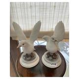 PAIR OF DOVE FIGURES