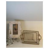 PEWTER EASEL, NATURAL PAPER JOURNAL, GLASS X-MAS
