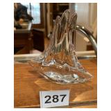 CRYSTAL DAUM FRANCE SAILBOAT 4" H