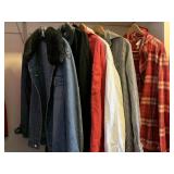 DENIM JACKET FAUX FUR TRIM, LIGHT WEIGHT ROBE,