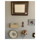 PICTURE FRAME, HAND PAINTED PLATE- THERMOSTAT NOT