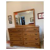 HARDROCK MAPLE STERLING HOUSE 8 DRAWER DRESSER W/