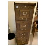 4 DRAWER WOOD FILE CABINET
