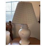 WHITE LAMP W/ PLEATED SHADE