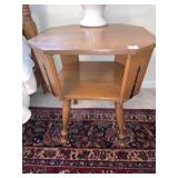 OCTAGON MAPLE TABLE W/ IRON BANDING