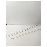 14K GOLD 16" CHAIN AND FINE 14" CHAIN 2.43 GRAMS